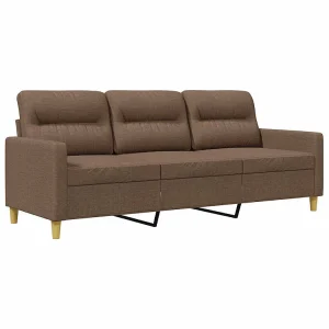 Driezitsbank 180 cm stof bruin Driezitsbank 180 cm stof bruin