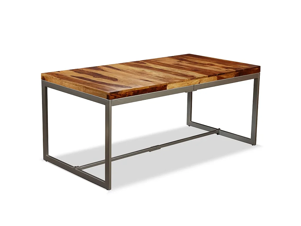 Eettafel 180 cm massief acaciahout en staal