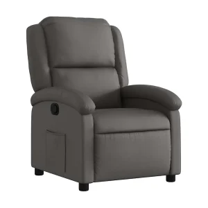 Fauteuil echt leer grijs Fauteuil echt leer grijs