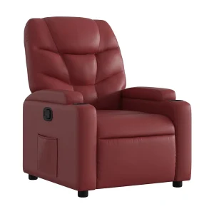 Fauteuil verstelbaar kunstleer wijnrood