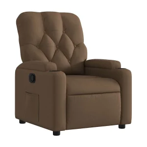 Fauteuil verstelbaar stof bruin