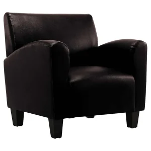 Fauteuil kunstleer donkerbruin Fauteuil kunstleer donkerbruin