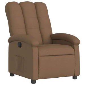 Fauteuil verstelbaar stof bruin