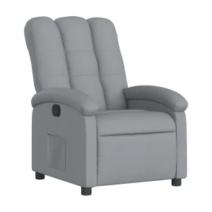 Fauteuil verstelbaar stof lichtgrijs Fauteuil verstelbaar stof lichtgrijs