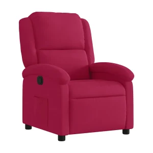 Fauteuil verstelbaar fluweel wijnrood Fauteuil verstelbaar fluweel wijnrood