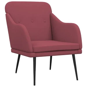 Fauteuil 63x76x80 cm stof wijnrood Fauteuil 63x76x80 cm stof wijnrood