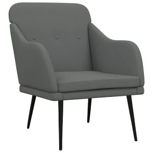 Fauteuil 63x76x80 cm stof donkergrijs Fauteuil 63x76x80 cm stof donkergrijs