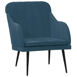 Fauteuil 63x76x80 cm fluweel blauw Fauteuil 63x76x80 cm fluweel blauw