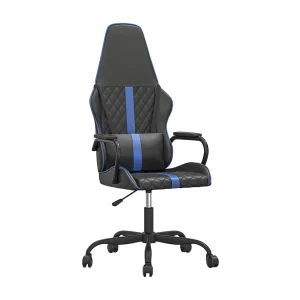 Gamestoel kunstleer zwart en blauw Gamestoel kunstleer zwart en blauw