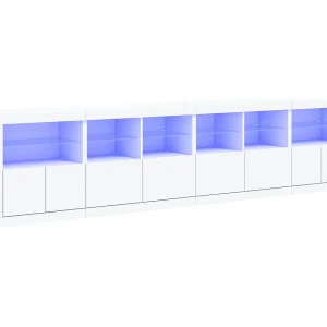 Dressoir met LED-verlichting 283x37x67 cm wit Dressoir met LED-verlichting 283x37x67 cm wit