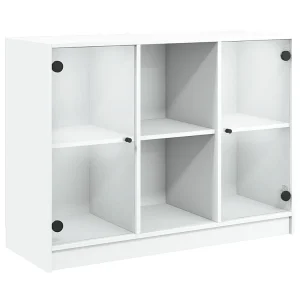 Dressoir 102x37x75,5 cm bewerkt hout wit Dressoir 102x37x75,5 cm bewerkt hout wit