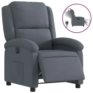 Fauteuil elektrisch verstelbaar stof donkergrijs Fauteuil elektrisch verstelbaar stof donkergrijs