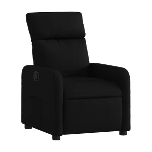 Fauteuil verstelbaar stof zwart