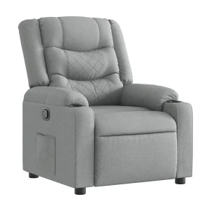 Fauteuil verstelbaar stof lichtgrijs Fauteuil verstelbaar stof lichtgrijs