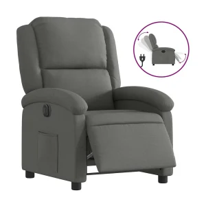 Fauteuil elektrisch verstelbaar stof donkergrijs Fauteuil elektrisch verstelbaar stof donkergrijs