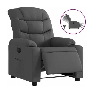 Fauteuil elektrisch verstelbaar stof donkergrijs Fauteuil elektrisch verstelbaar stof donkergrijs