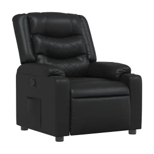Fauteuil verstelbaar kunstleer zwart