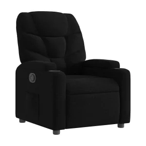 Fauteuil verstelbaar stof zwart