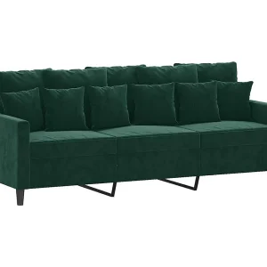 Driezitsbank 180 cm fluweel donkergroen Driezitsbank 180 cm fluweel donkergroen