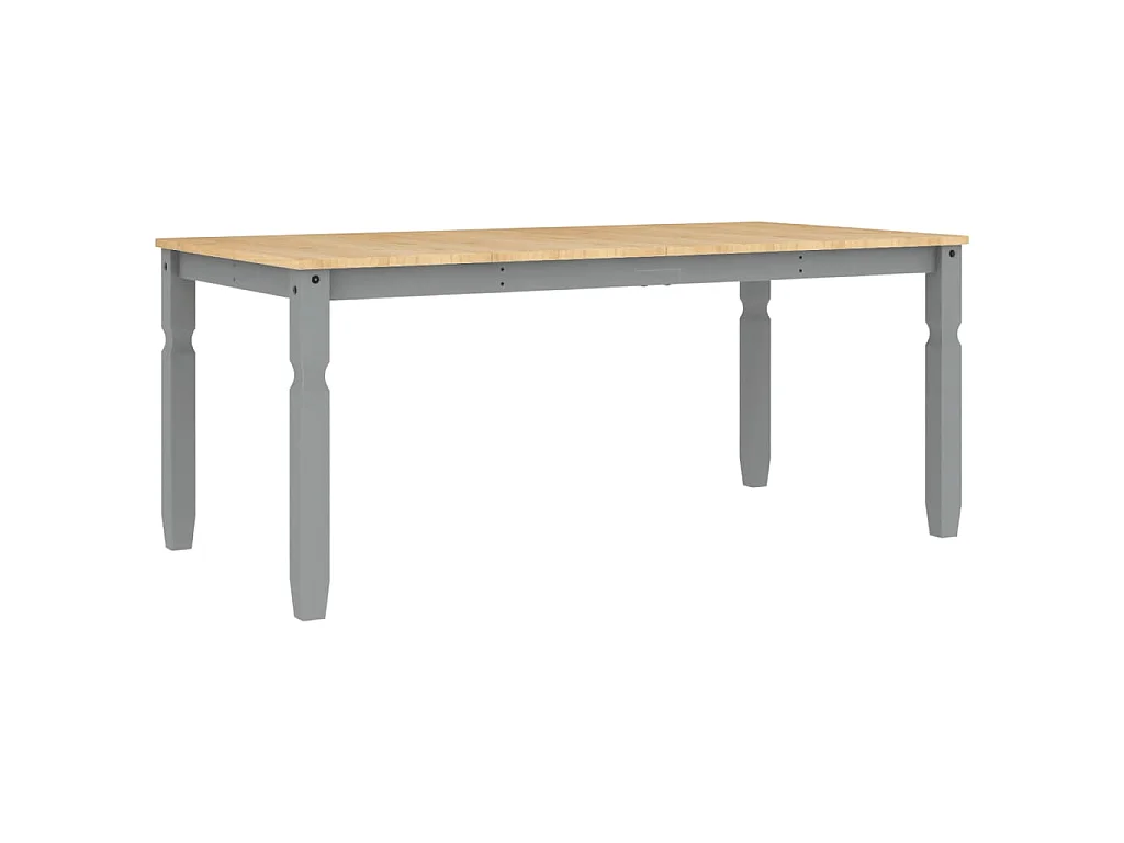 Eettafel Corona 180x90x75 cm massief grenenhout grijs