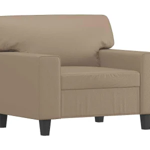 Fauteuil 60 cm kunstleer cappuccinokleurig Fauteuil 60 cm kunstleer cappuccinokleurig