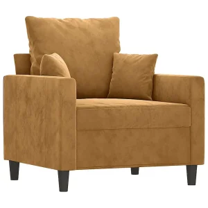 Fauteuil 60 cm fluweel bruin Fauteuil 60 cm fluweel bruin