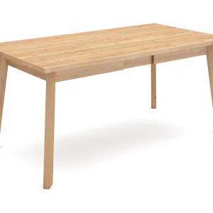 Eettafel, 167x90x75cm, Voor 8 personen, Houten poten, Eiken Eettafel, 167x90x75cm, Voor 8 personen, Houten poten, Eiken