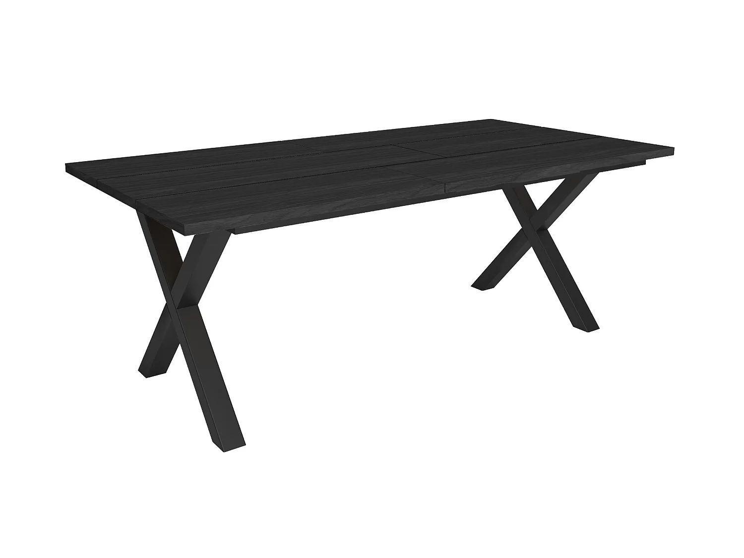 Eettafel, 194x90x74cm, Voor 10 personen, Dining Table, Zwart