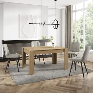 Eettafel, 140x90x76 cm, Voor 6 personen, Dining Table, Eiken Eettafel, 140x90x76 cm, Voor 6 personen, Dining Table, Eiken