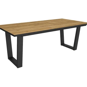 Eettafel, 194x90x74cm, Voor 10 personen, Dining Table, Eiken/Zwart Eettafel, 194x90x74cm, Voor 10 personen, Dining Table, Eiken/Zwart
