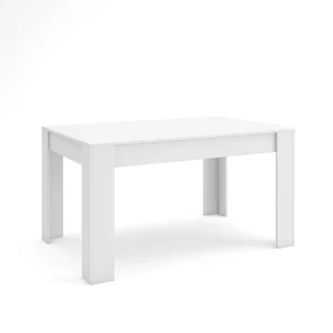 Eettafel, 140x90x76cm, Voor 6 personen, Dining Table, Wit Eettafel, 140x90x76cm, Voor 6 personen, Dining Table, Wit
