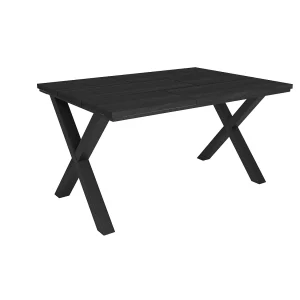 Eettafel, 140x90x74cm, Voor 6 personen, Dining Table, Zwart Eettafel, 140x90x74cm, Voor 6 personen, Dining Table, Zwart