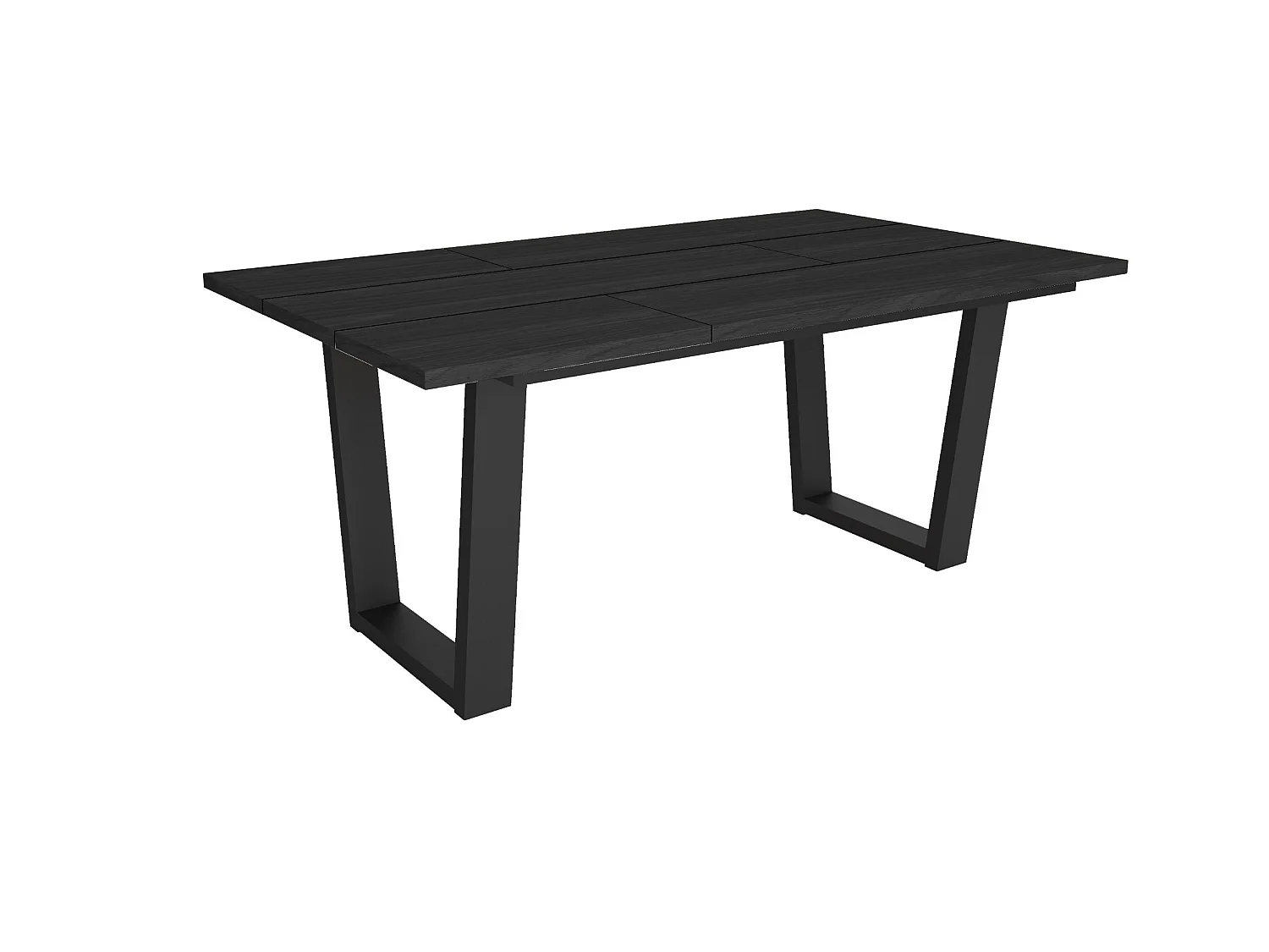 Eettafel, 167x90x74cm, Voor 8 personen, Dining Table, Zwart