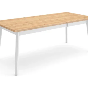 Eettafel, 194x90x75cm, Voor 10 personen, Houten poten, Eiken Eettafel, 194x90x75cm, Voor 10 personen, Houten poten, Eiken