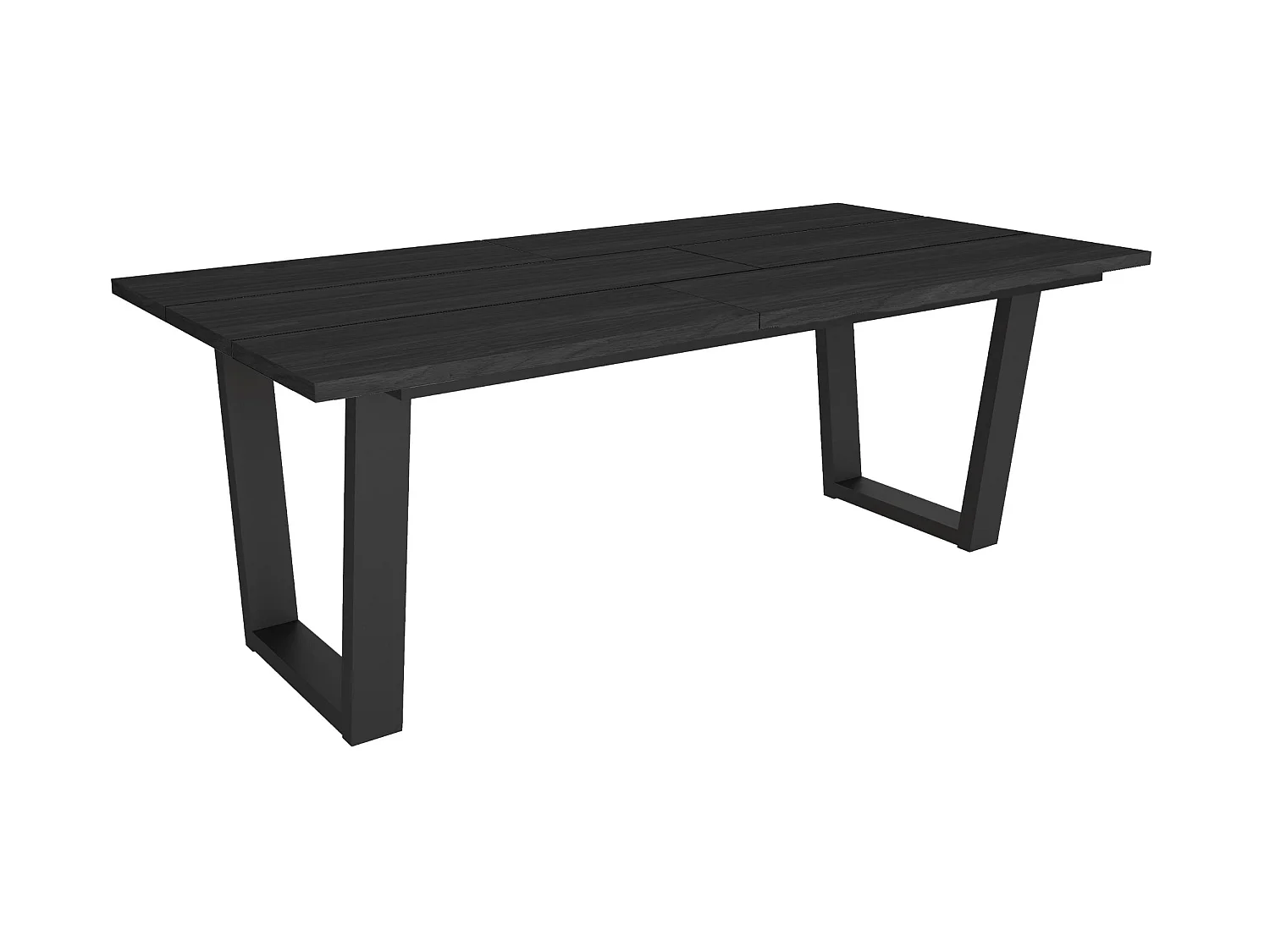 Eettafel, 194x90x74cm, Voor 10 personen, Dining Table, Zwart