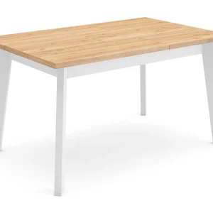 Eettafel, 140x90x75cm, Voor 6 personen, Houten poten, Eiken Eettafel, 140x90x75cm, Voor 6 personen, Houten poten, Eiken