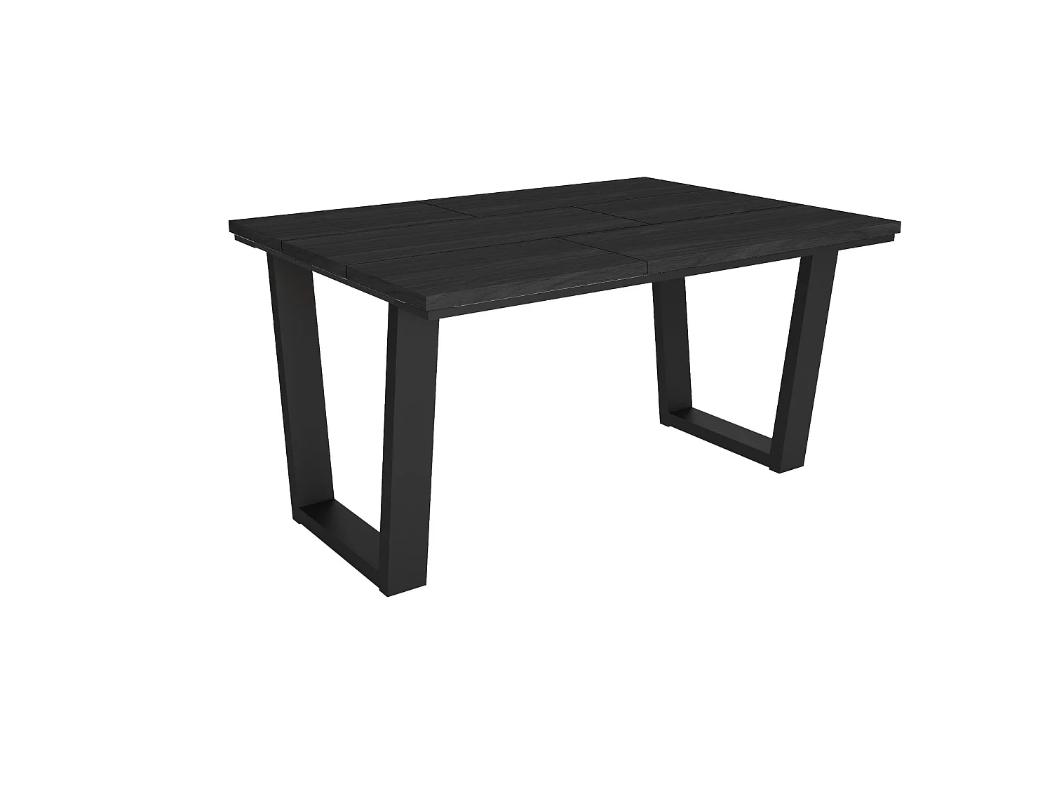 Eettafel, 140x90x74cm, Voor 6 personen, Dining Table, Zwart
