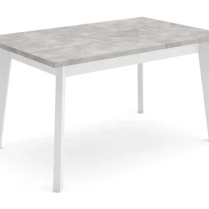 Eettafel, 140x90x75cm, Voor 6 personen, Houten poten, Cement Eettafel, 140x90x75cm, Voor 6 personen, Houten poten, Cement