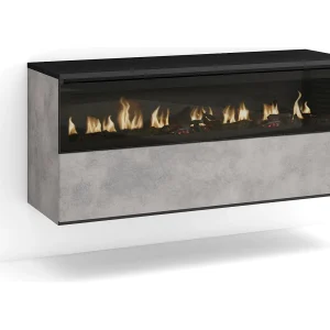 Elektrische haard LED , 102x35x45cm, 1 opening, 1 deur, Elektrische haard, Hangend, Cement Elektrische haard LED , 102x35x45cm, 1 opening, 1 deur, Elektrische haard, Hangend, Cement