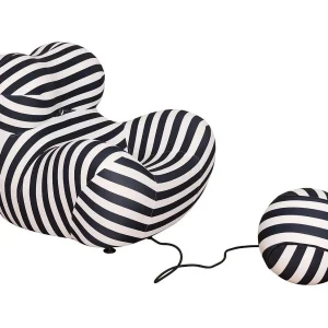 Fauteuil 76x63x68 cm zwart-wit nua n31-5 Fauteuil 76x63x68 cm zwart-wit nua n31-5