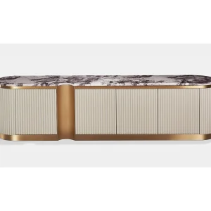 Dressoir 200x50x40 cm lichtcrème stijlvol st916b