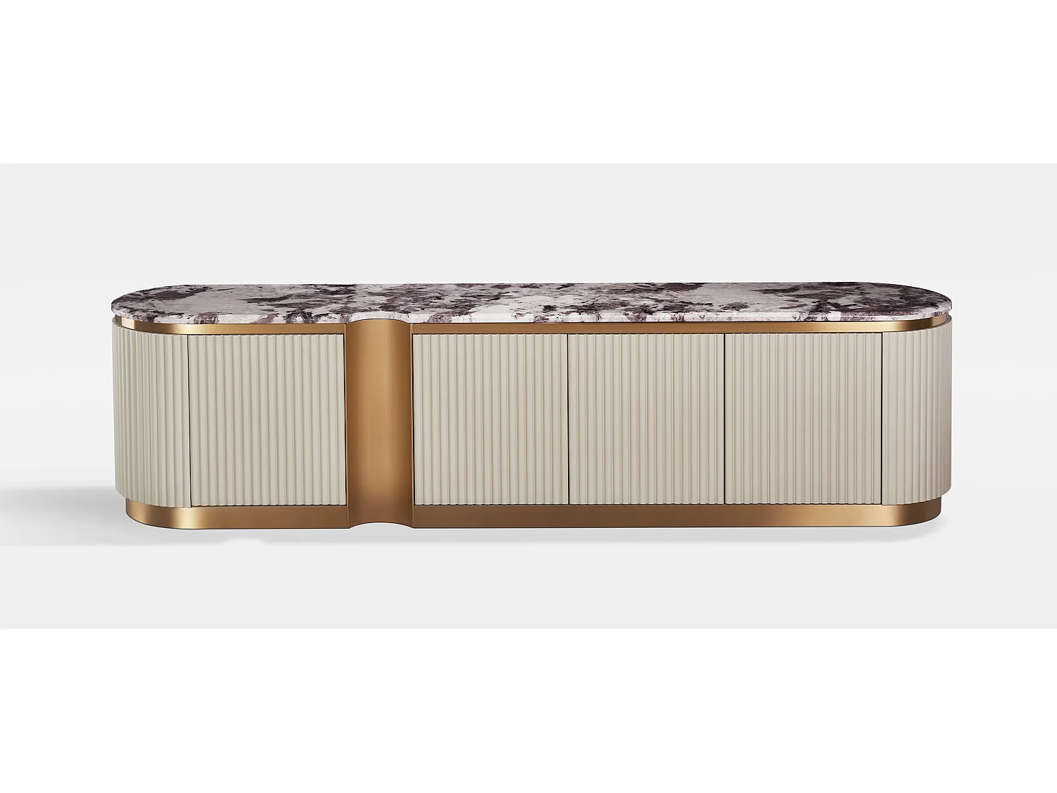 Dressoir 200x50x40 cm lichtcrème stijlvol st916b
