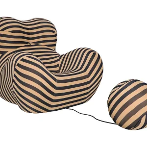 Fauteuil 76x68x63 cm Zwart Beige nua n31-29 Fauteuil 76x68x63 cm Zwart Beige nua n31-29