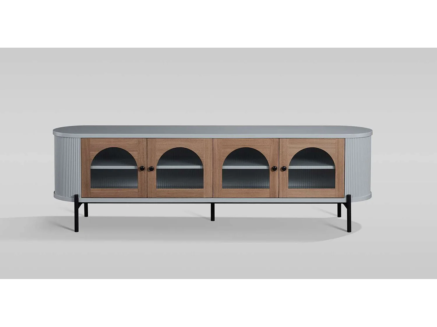 Dressoir 200x60x40 cm grijs stijlvol st382