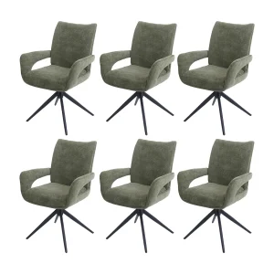 Eetkamerstoel MCW-O78 (set van 6), groen Eetkamerstoel MCW-O78 (set van 6), groen