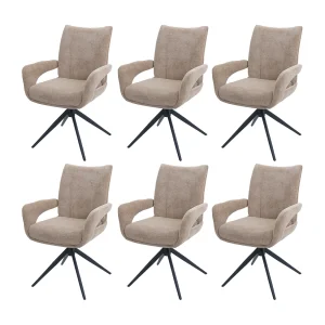 Eetkamerstoel MCW-O78 (set van 6), lichtbruin Eetkamerstoel MCW-O78 (set van 6), lichtbruin
