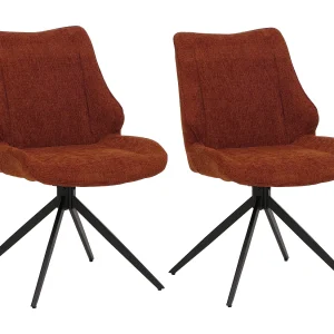 Eetkamerstoel MCW-O48 (set van 2),  roodbruin