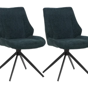 Eetkamerstoel MCW-O48 (set van 2),  petrol-groen