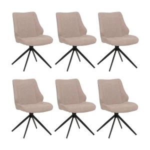 Eetkamerstoel MCW-O48 (set van 6),  beige