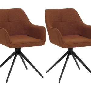 Eetkamerstoel MCW-O47 (set van 2),  terracotta
